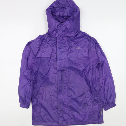 Regatta Girls Purple Rain Coat Jacket Size 9-10 Years Zip