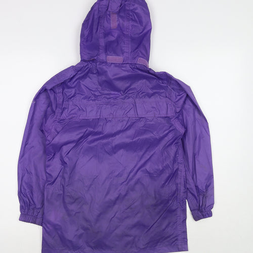 Regatta Girls Purple Rain Coat Jacket Size 9-10 Years Zip