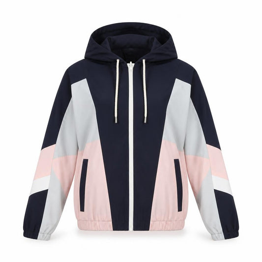 Front view of Topshop women’s multicoloured jacket, size XS, zip