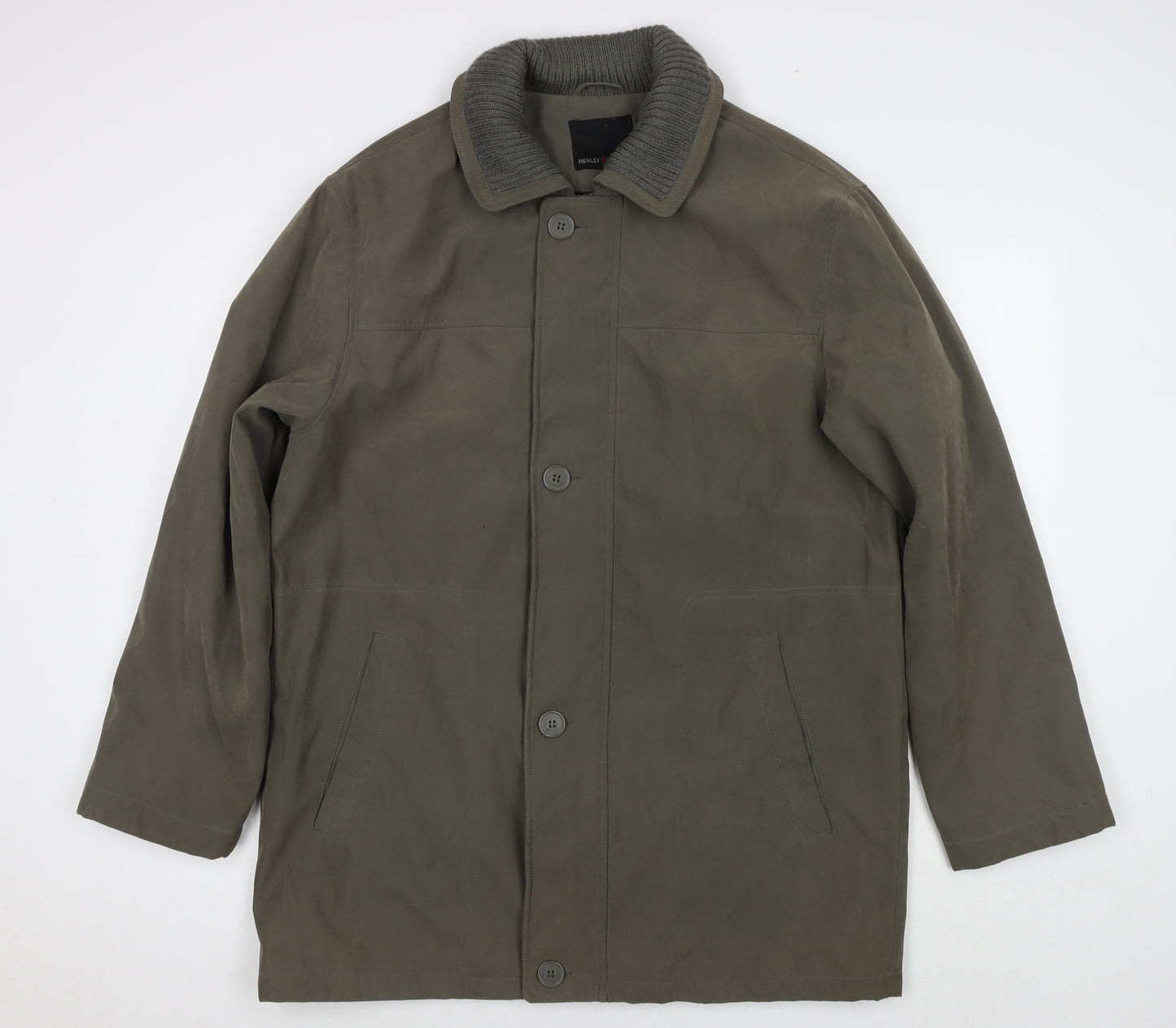 Henley & Knight Womens Green Jacket Size L Zip