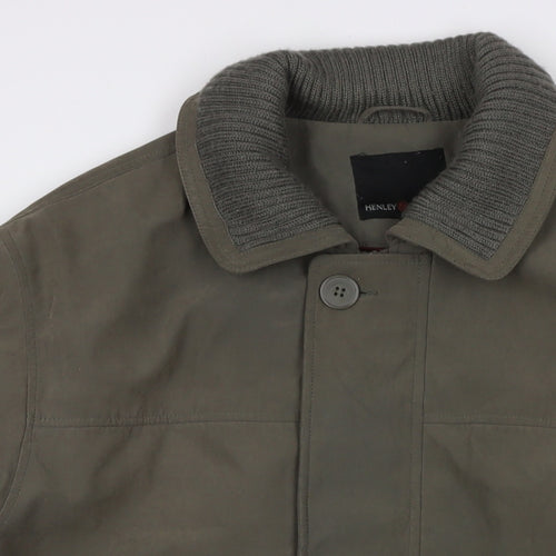Henley & Knight Womens Green Jacket Size L Zip