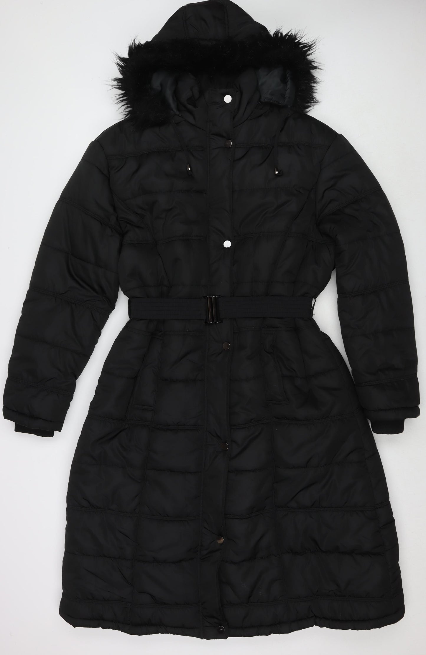 Cissy&Co Womens Black Quilted Jacket Size 24 Zip