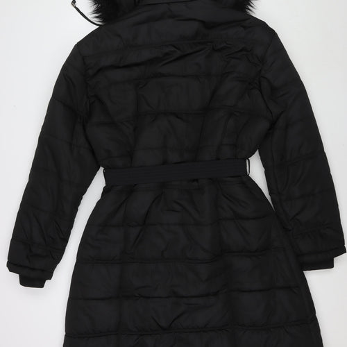 Cissy&Co Womens Black Quilted Jacket Size 24 Zip