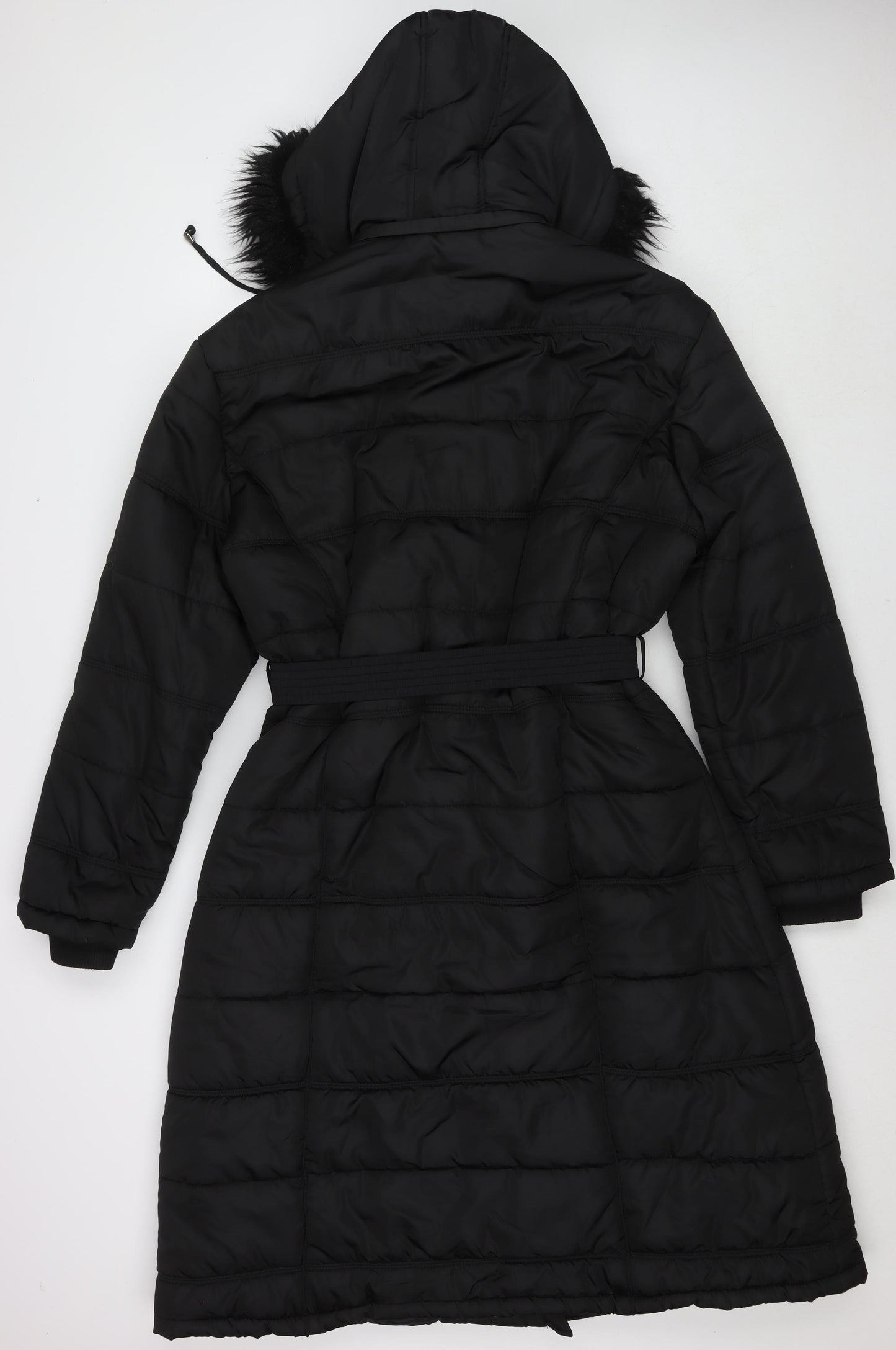 Cissy&Co Womens Black Quilted Jacket Size 24 Zip