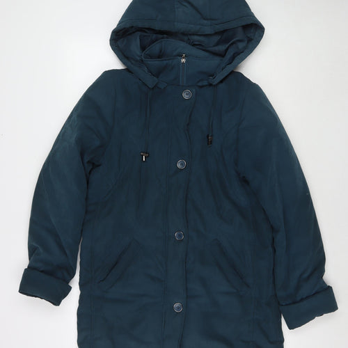 Classics Womens Blue Parka Jacket Size 12 Zip