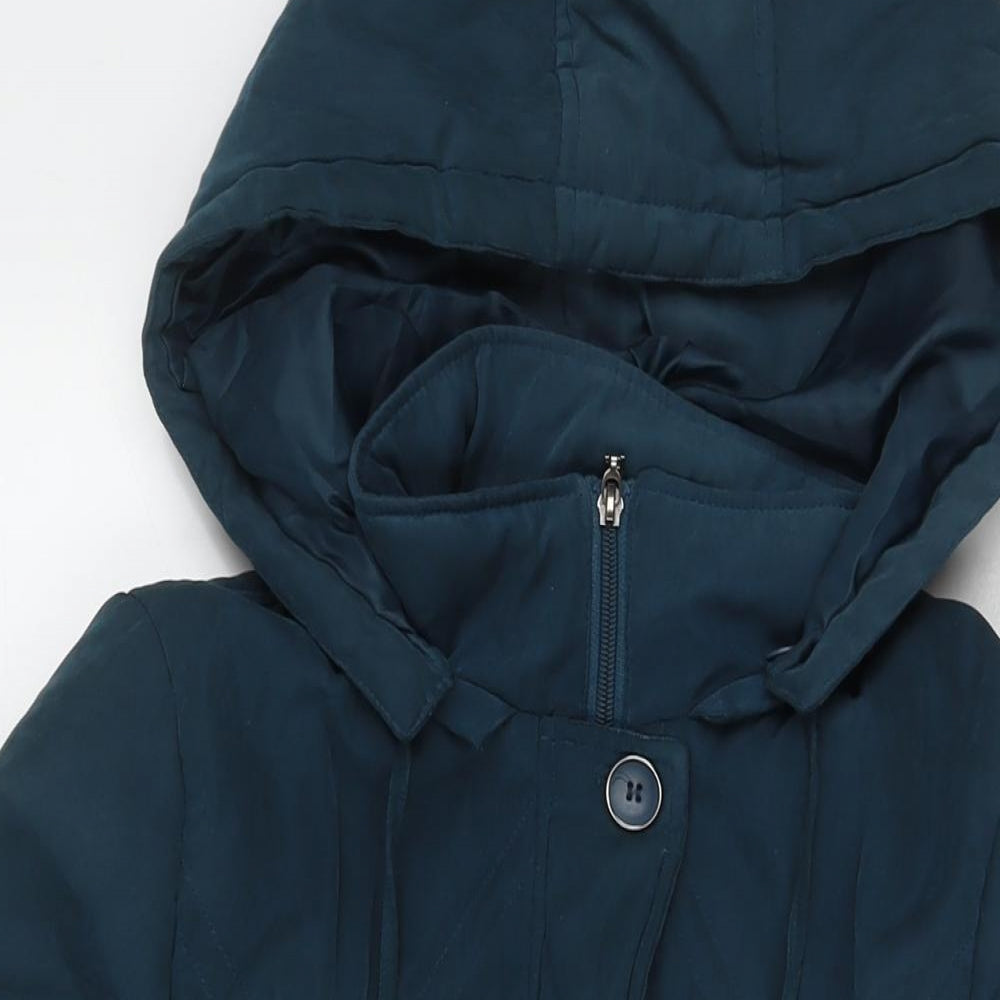 Classics Womens Blue Parka Jacket Size 12 Zip