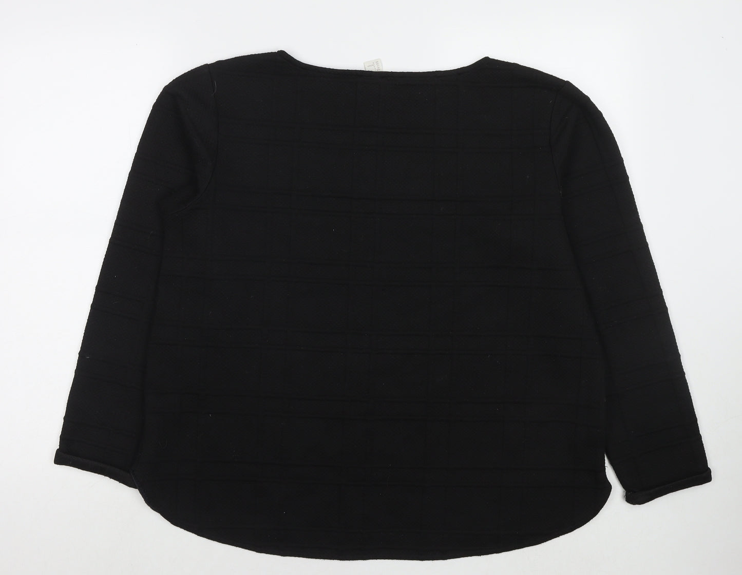 H&M Womens Black Round Neck Polyester Pullover Jumper Size L