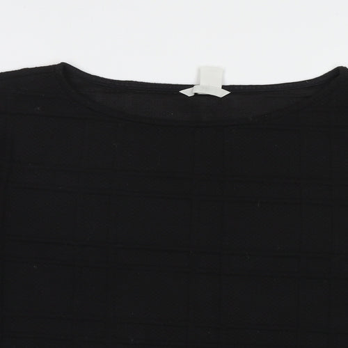 H&M Womens Black Round Neck Polyester Pullover Jumper Size L