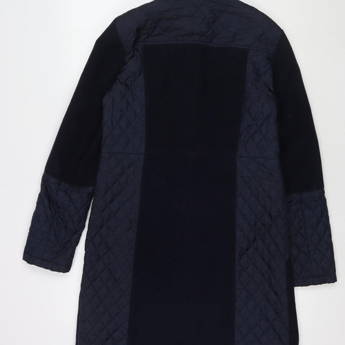 Marks and Spencer Womens Blue Pea Coat Coat Size 10 Zip