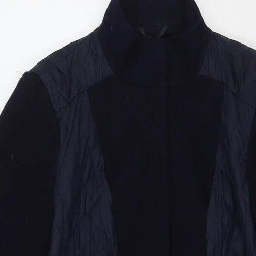 Marks and Spencer Womens Blue Pea Coat Coat Size 10 Zip