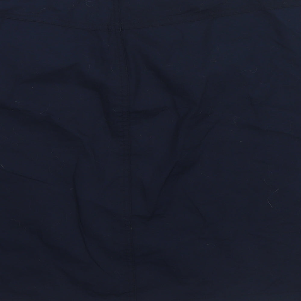 Dorothy Perkins Womens Blue Cotton A-Line Skirt Size 16 Zip