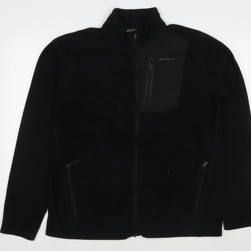 Eddie Bauer Mens Black Jacket Size XL Zip