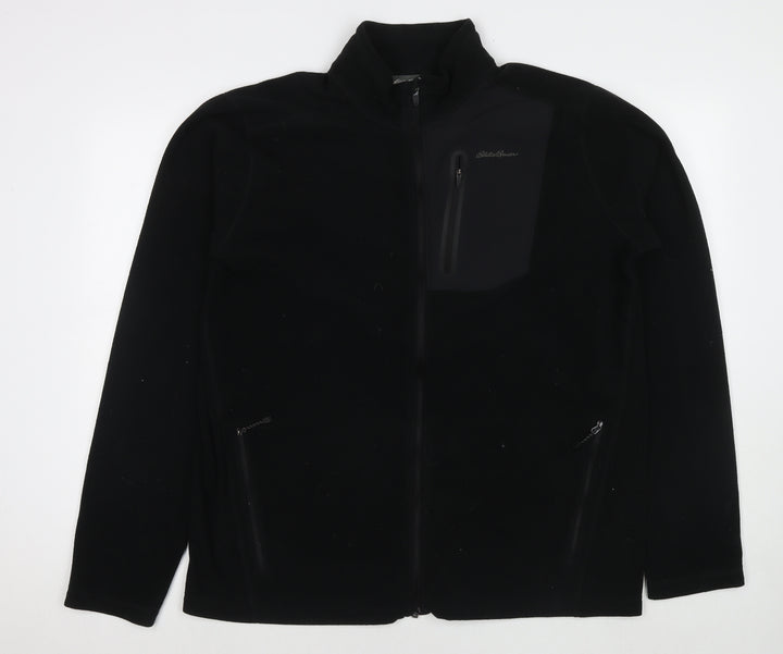 Eddie Bauer Mens Black Jacket Size XL Zip