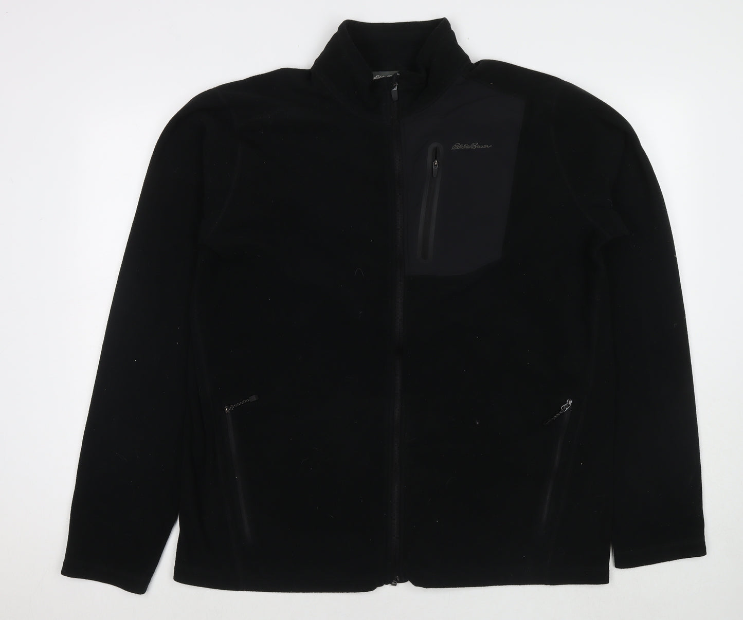 Eddie Bauer Mens Black Jacket Size XL Zip