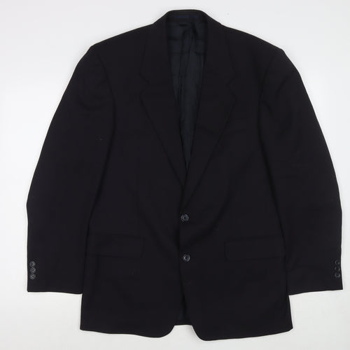 C&A Mens Black Polyester Jacket Suit Jacket Size 40 Regular