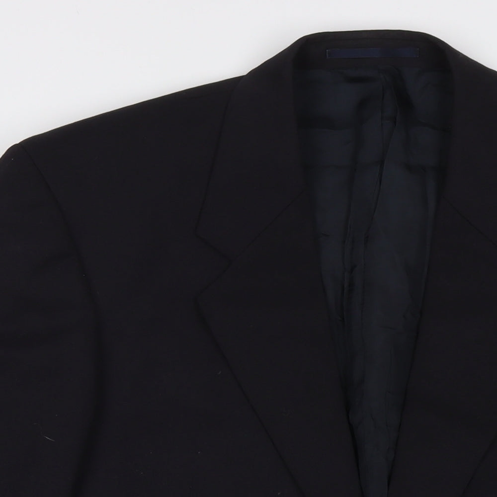 C&A Mens Black Polyester Jacket Suit Jacket Size 40 Regular
