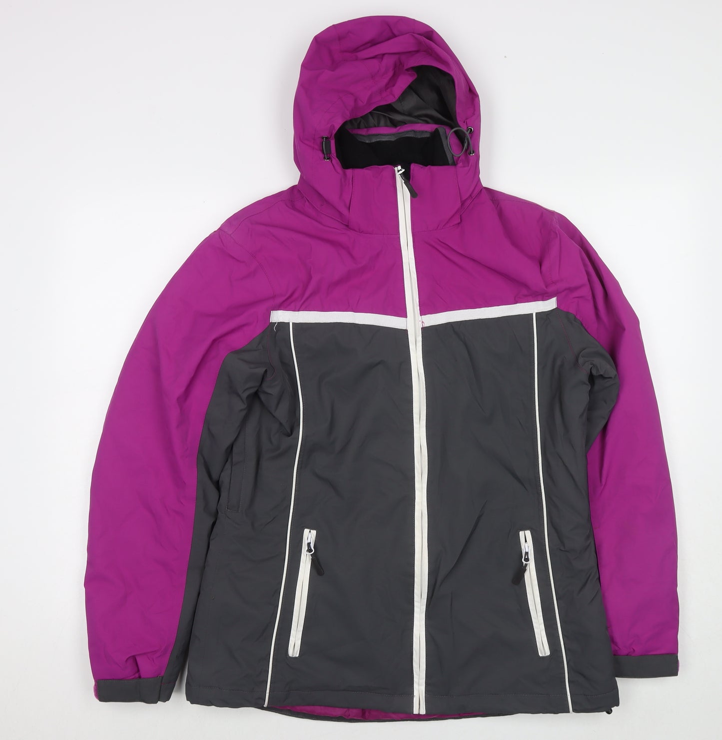 Crane Womens Grey Ski Jacket Jacket Size 12 Zip - Size 12-14 Ski Jacket
