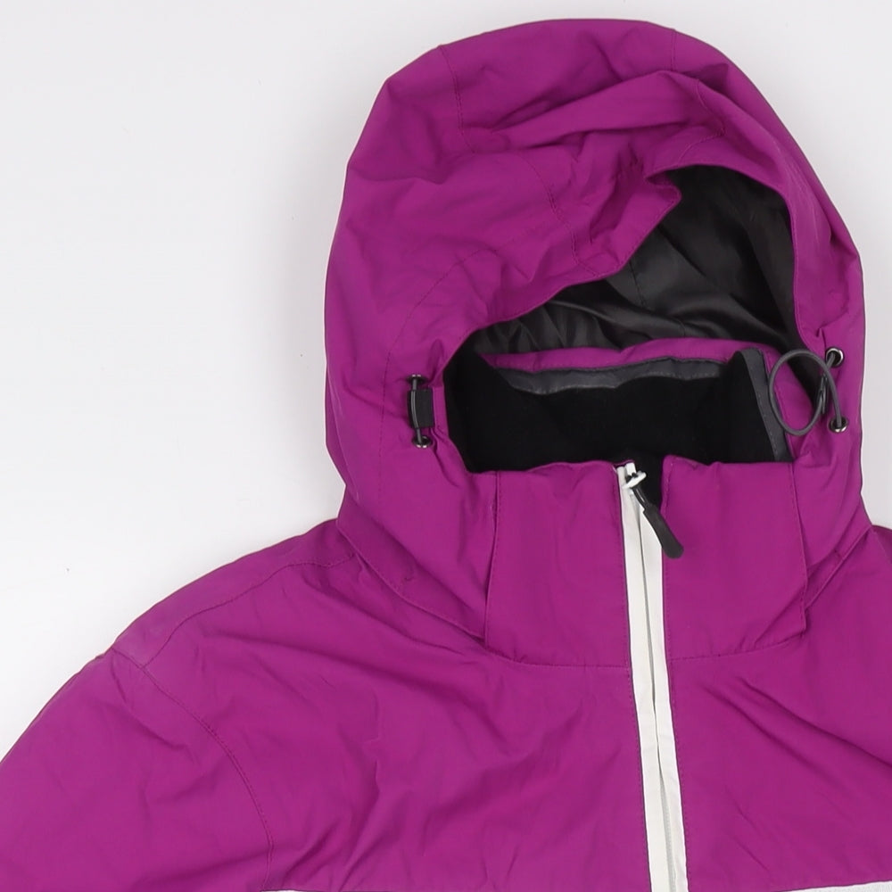 Crane Womens Grey Ski Jacket Jacket Size 12 Zip - Size 12-14 Ski Jacket