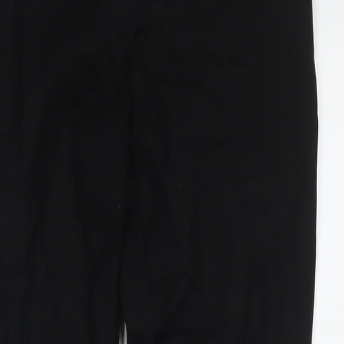 Mango Womens Black Cotton Trousers Size 10 L27 in Regular Zip
