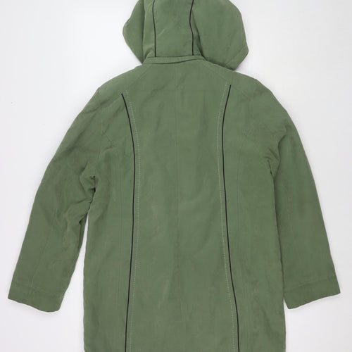 Anna Rose Womens Green Parka Jacket Size S Zip