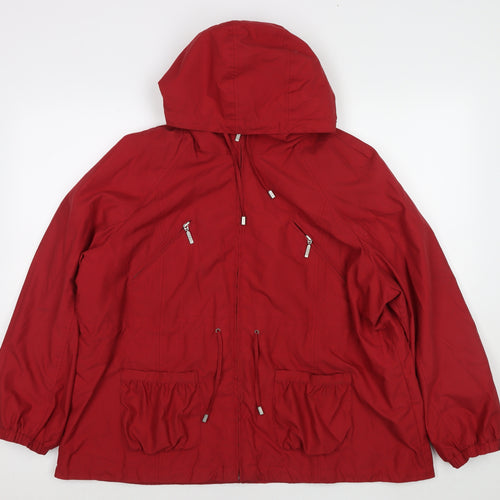 Per Una Womens Red Parka Jacket Size XL Zip