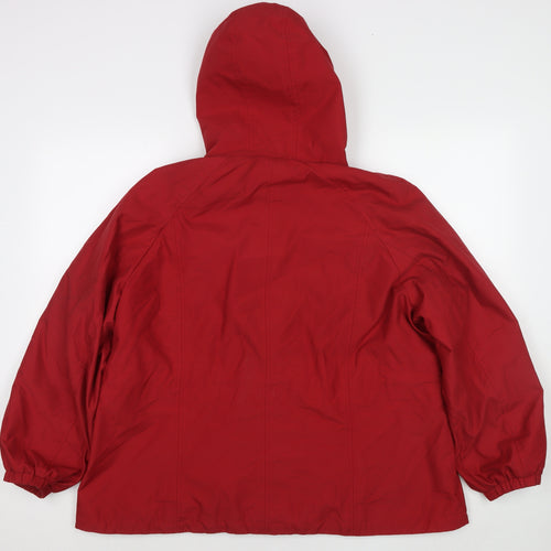 Per Una Womens Red Parka Jacket Size XL Zip