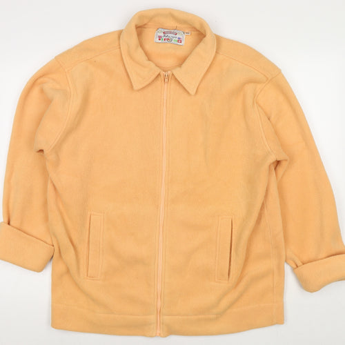 Fabrizio Womens Orange Jacket Size M Zip - Size M/L