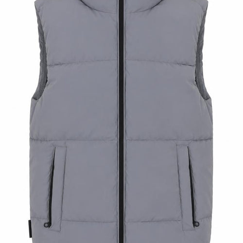 Sinsay Mens Grey Gilet Waistcoat Size XS Zip