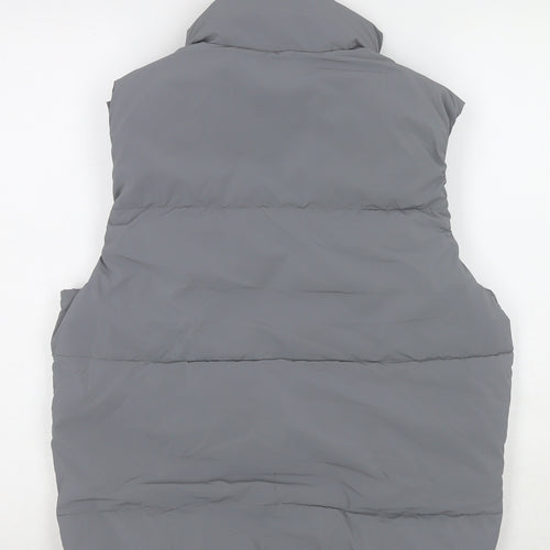 Sinsay Mens Grey Gilet Waistcoat Size XS Zip