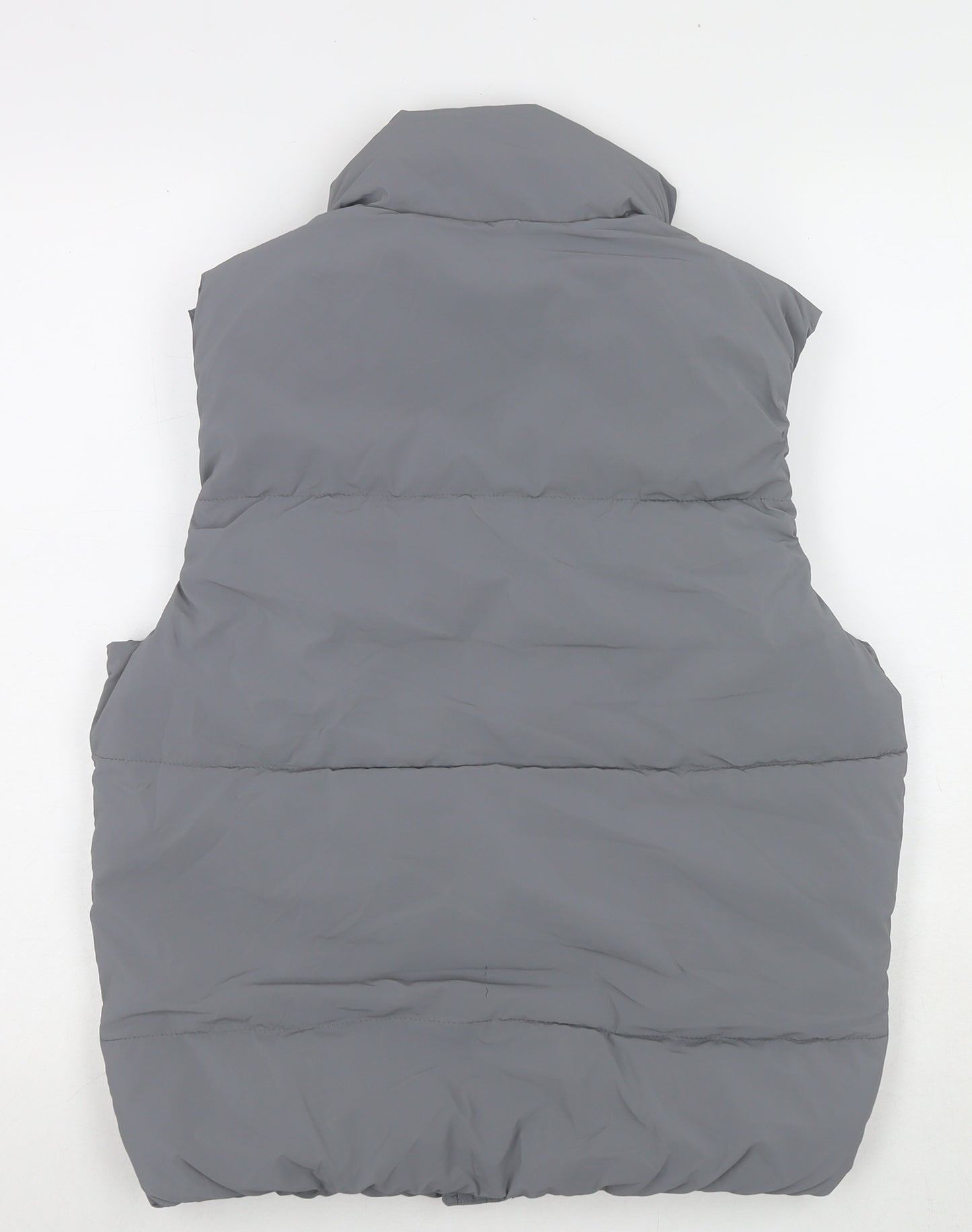 Sinsay Mens Grey Gilet Waistcoat Size XS Zip
