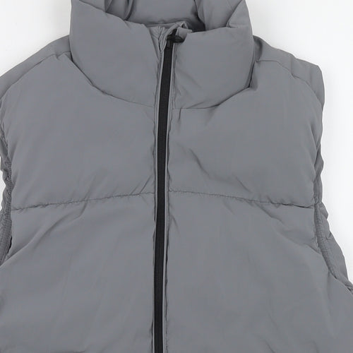 Sinsay Mens Grey Gilet Waistcoat Size XS Zip