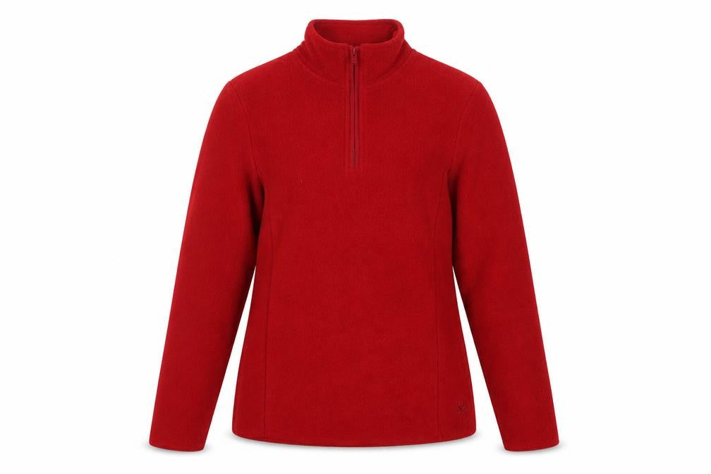 Dash Womens Red Polyester Pullover Sweatshirt Size 10 Zip