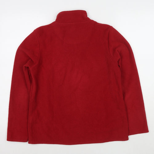 DASH Womens Red Polyester Pullover Sweatshirt Size 10 Zip