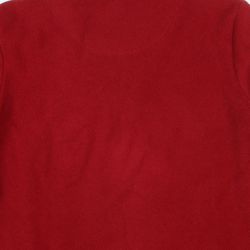 DASH Womens Red Polyester Pullover Sweatshirt Size 10 Zip