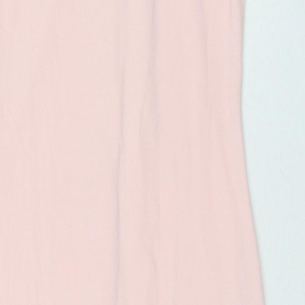 I SAW IT FIRST Womens Pink Polyester Bodycon Size 14 Collared Button