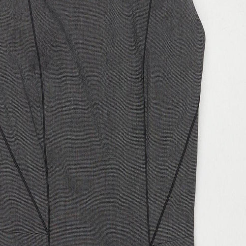 H&M Womens Grey Polyester A-Line Size 10 Round Neck Zip