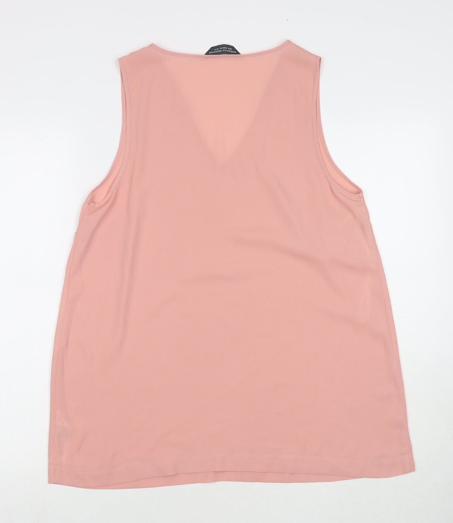 Dorothy Perkins Womens Pink Polyester Basic Tank Size 14 Collared
