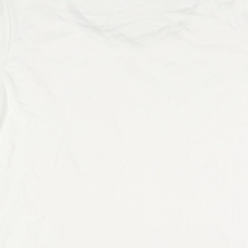 Jeanne Bice Womens White Cotton Basic T-Shirt Size M Round Neck