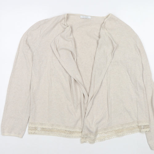 Marks and Spencer Womens Beige V-Neck Polyester Cape Jumper Size 12