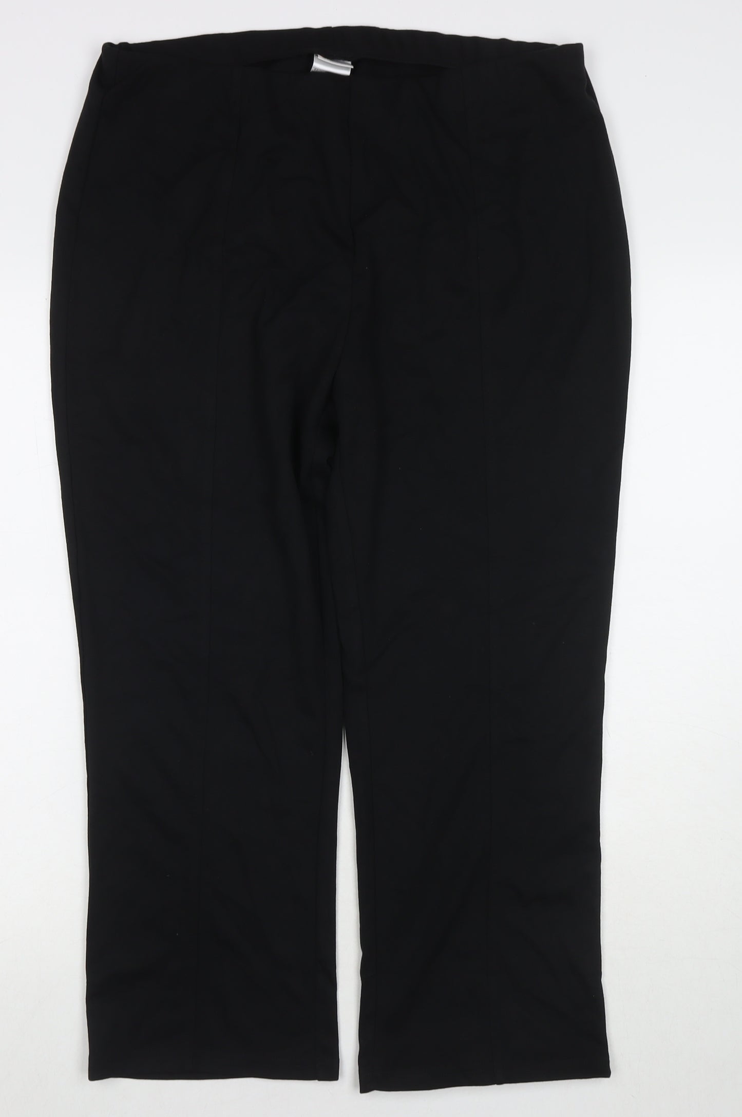 Damart Womens Black Polyester Trousers Size 20 L24 in Regular
