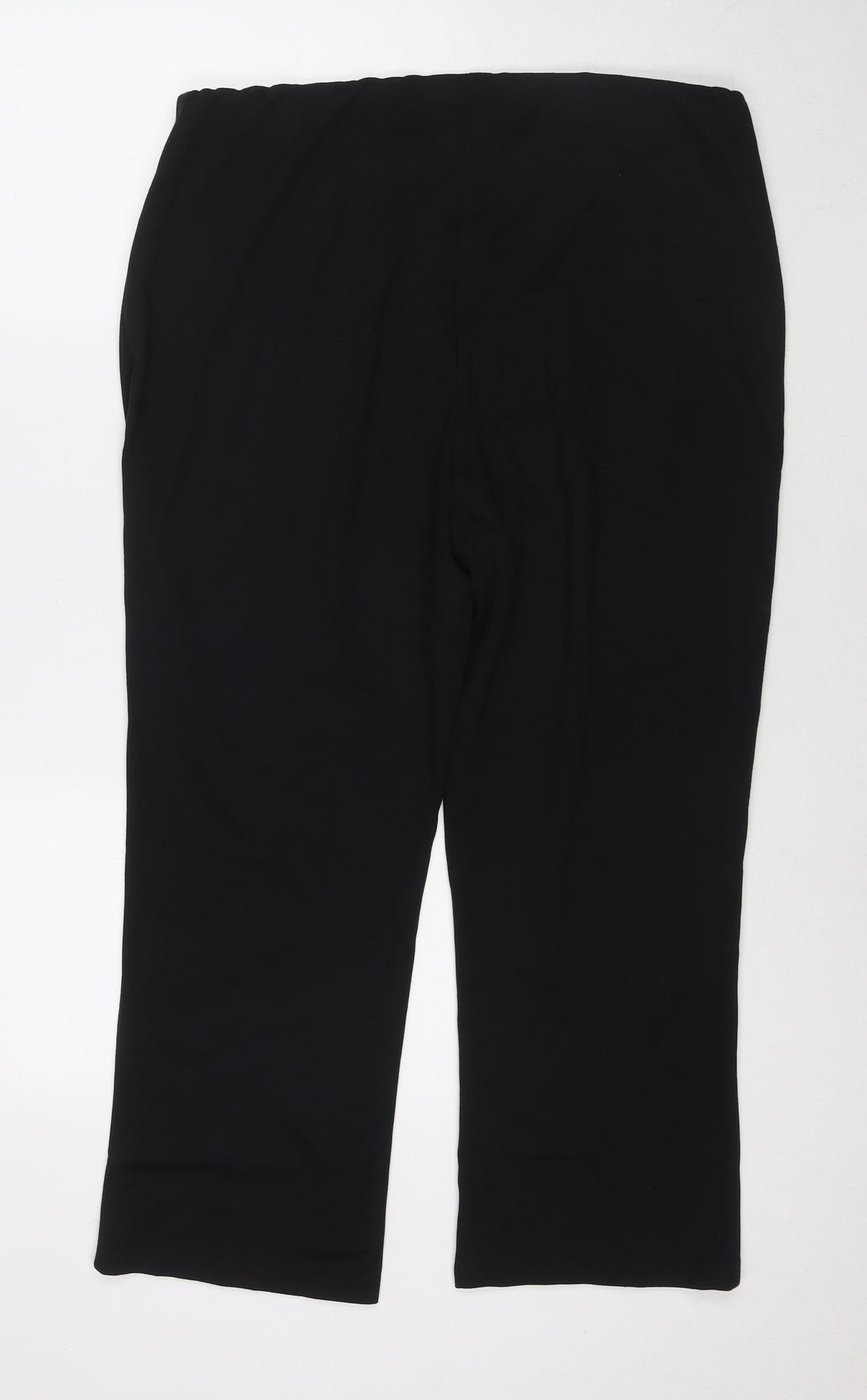 Damart Womens Black Polyester Trousers Size 20 L24 in Regular