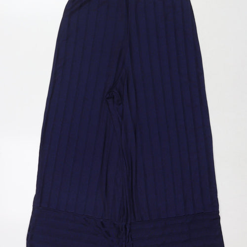 Zara Womens Blue Polyester Trousers Size S L21 in Regular