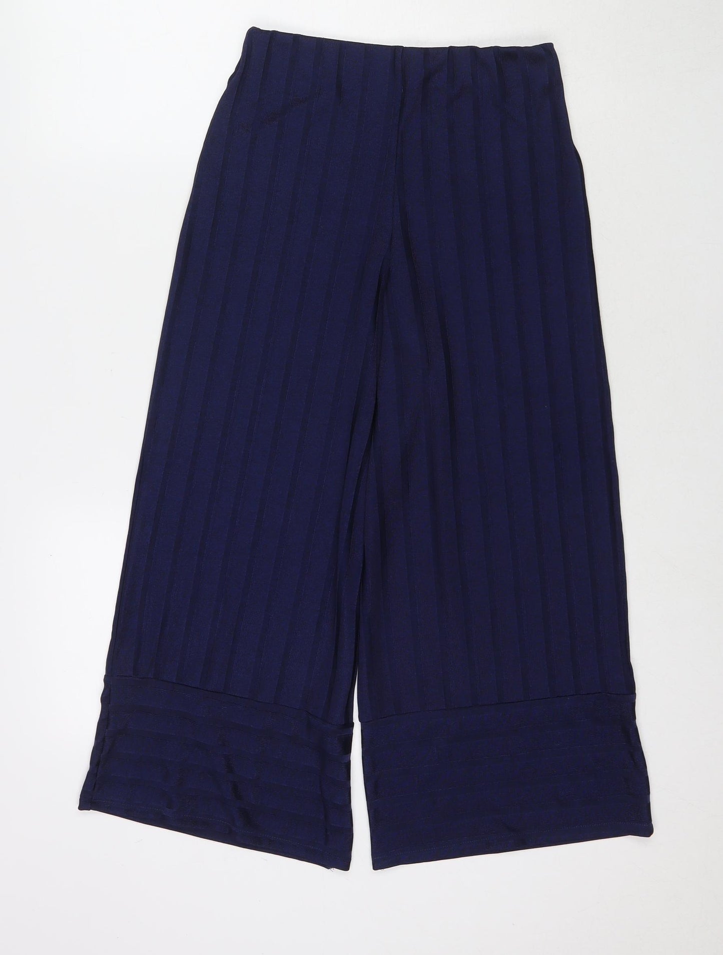 Zara Womens Blue Polyester Trousers Size S L21 in Regular