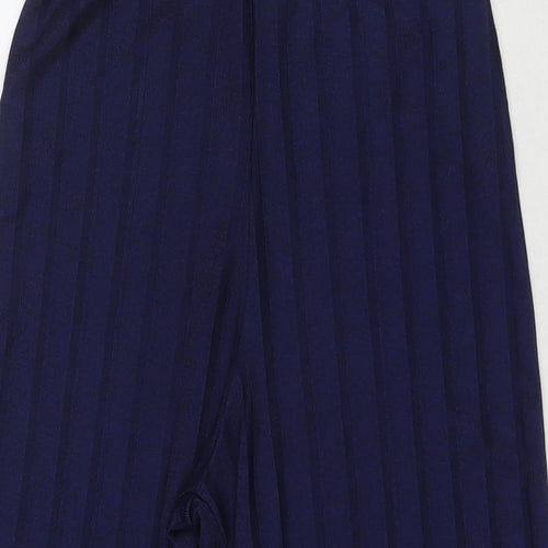 Zara Womens Blue Polyester Trousers Size S L21 in Regular