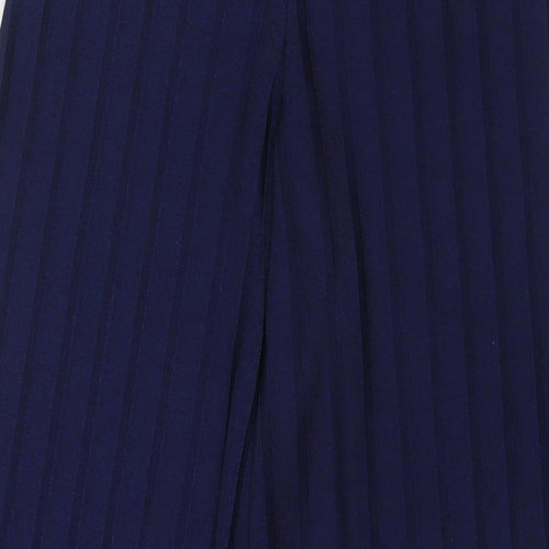 Zara Womens Blue Polyester Trousers Size S L21 in Regular