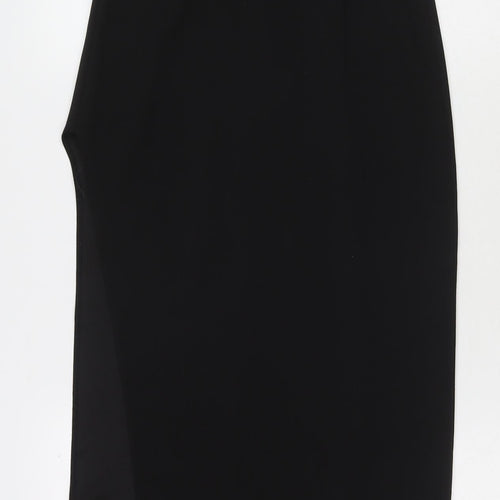 Missguided Womens Black Polyester Maxi Size 8 V-Neck Pullover - Side Slit(s)