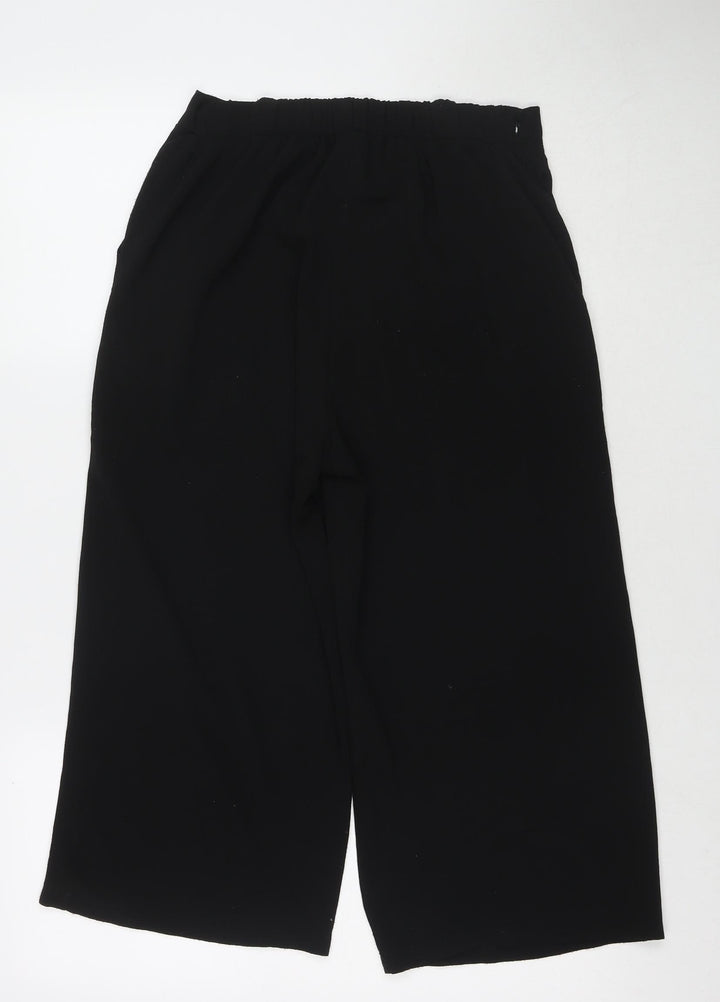 Quiz Womens Black Polyester Trousers Size 12 Regular