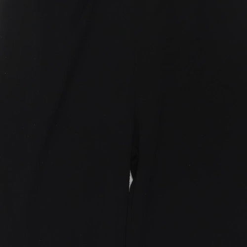 Quiz Womens Black Polyester Trousers Size 12 Regular