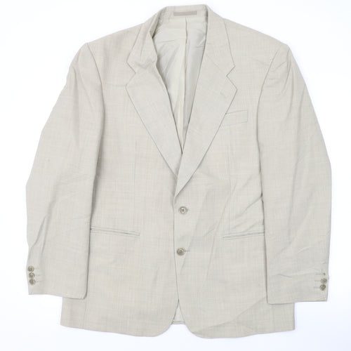 Gurteen Mens Beige Polyester Jacket Suit Jacket Size 40 Regular