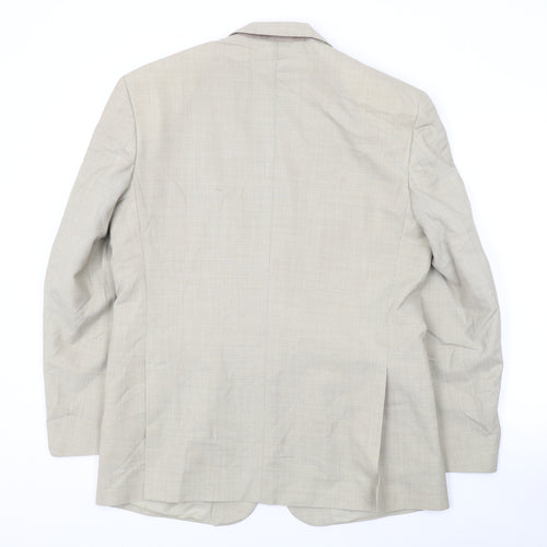 Gurteen Mens Beige Polyester Jacket Suit Jacket Size 40 Regular